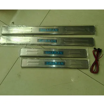

high quality stainless steel LED Scuff Plate / Door Sill car styling for 2012-2017 Volkswagen Sharan Car styling
