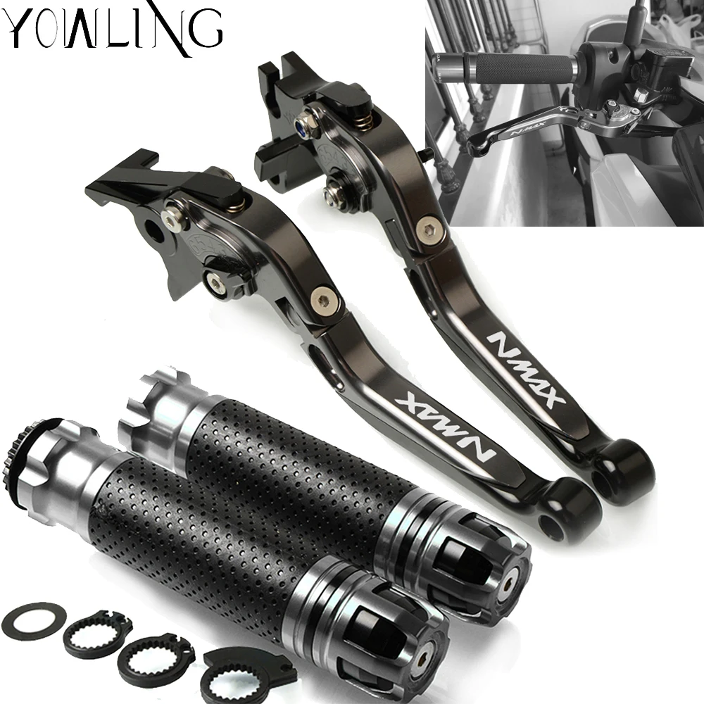 

Motorcycle Adjustable Brake Clutch Levers Handlebar Hand Grips For YAMAHA NMAX 155 125 NMAX155 NMAX125 N-MAX 155 125 2015-2017