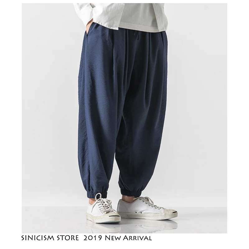 Sinicism Store мужские и женские осенние повседневные шаровары китайский стиль пара 2019