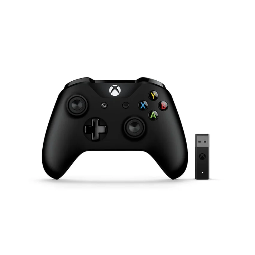Microsoft Xbox контроллер + беспроводной адаптер геймпад ПК One D-pad домой меню черный 128 Мб