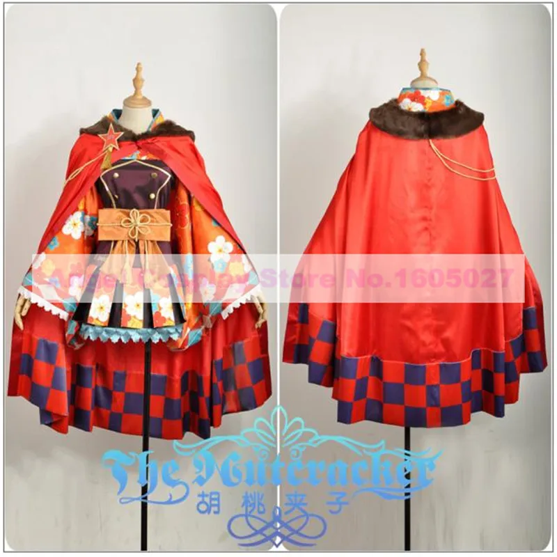 

LoveLive! Taisho Fancy Kimono Awakening Kousaka Honoka Cosplay Costume Halloween Dress Kimono+Cloak+Socks+Headdress