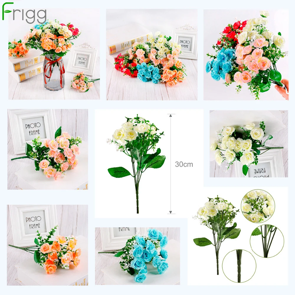 

FRIGG Artificial Butterfly Orchid Artificial Flowers For Decor Silk Flower Bouquet Phalaenopsis Real Touch Fake Flowers