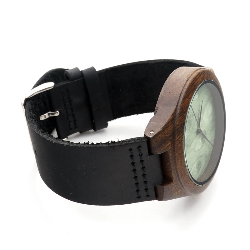 BOBO BIRD V-F04 Natural Minimalism Luxury Simplicity Bamboo Wooden Watches for Men Leather Quartz Watch as Mens Gift