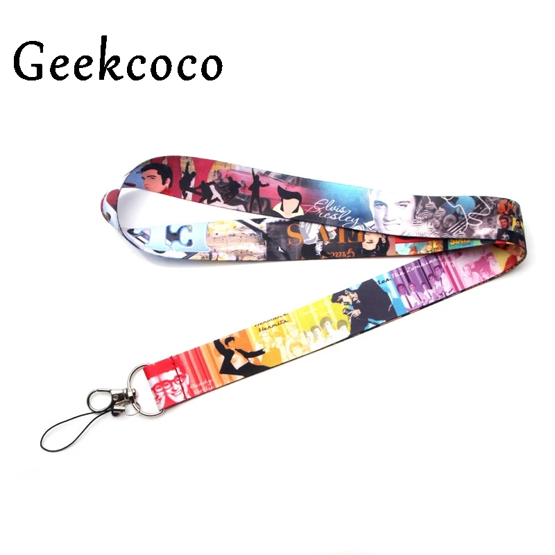 

Elvis Presley singer diy keychains Accessory Safety Breakaway Mobile Phone USB ID Badge Holder Keys Strap Tag Neck lanyard J0233