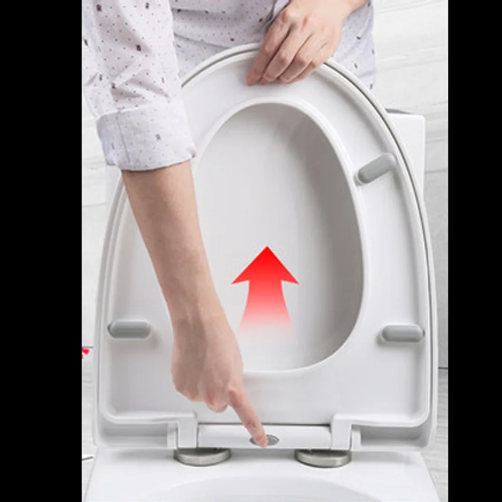 COZYOU PP крышка для унитаза мягкая закрывающаяся БЫСТРОРАЗЪЕМНАЯ V образная Легкая