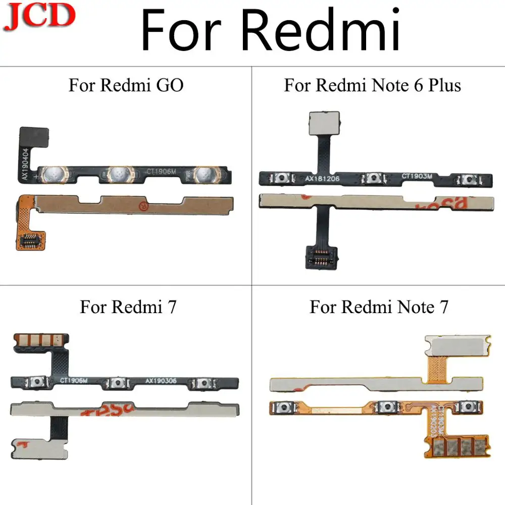 JCD новая кнопка регулировки громкости гибкий кабель для Xiaomi Redmi 7 Note Боковая