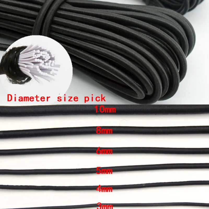 

10 Meter/Lot Strong Elastic Rope Bungee Shock Cord Stretch String DIY Jewelry Making Outdoor Project Tent Kayak Boat Bag Luggage