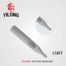 YILONG 50 шт. 15RT одноразовые татуировки Советы Белый Цвет 15R Советы Предварительно стерилизованный наконечник сопла для 15RL 15 иглы RSTattoo