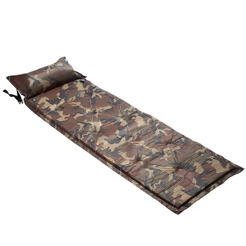 

Outdoor Camping Camouflage Automatic Inflatable Mattress One Person Self-Inflating Moistureproof Camp Hike Tent Mat with Pillow