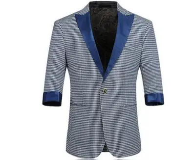

masculino blazer Designs High Quality Men's Fashion Blazers Luxury Mens Printed Blazer Print stitching sleeves suit