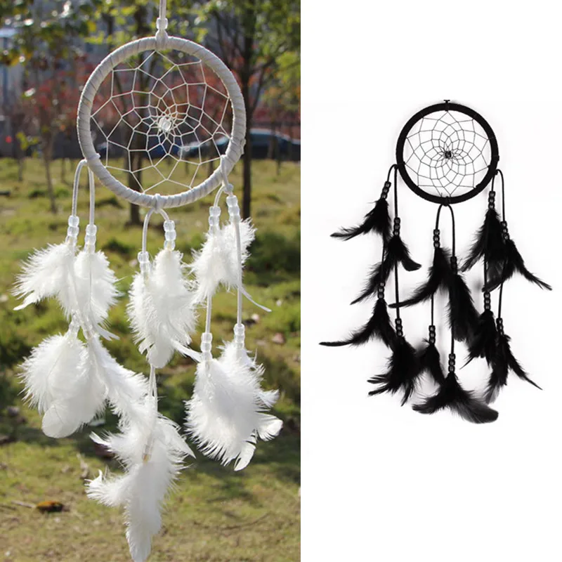 

Dream Catcher Circular White Feathers Wall Hanging Decoration Decor Craft Dec5 Drop Ship