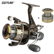 Goture бренд GTM3000 спиннинговая Рыболовная катушка 7+ 1 шариков 5,0: 1 Катушка для ловли карпа Макс. Тянущиеся 12,5 кг двойные тормозные рыболовные колеса
