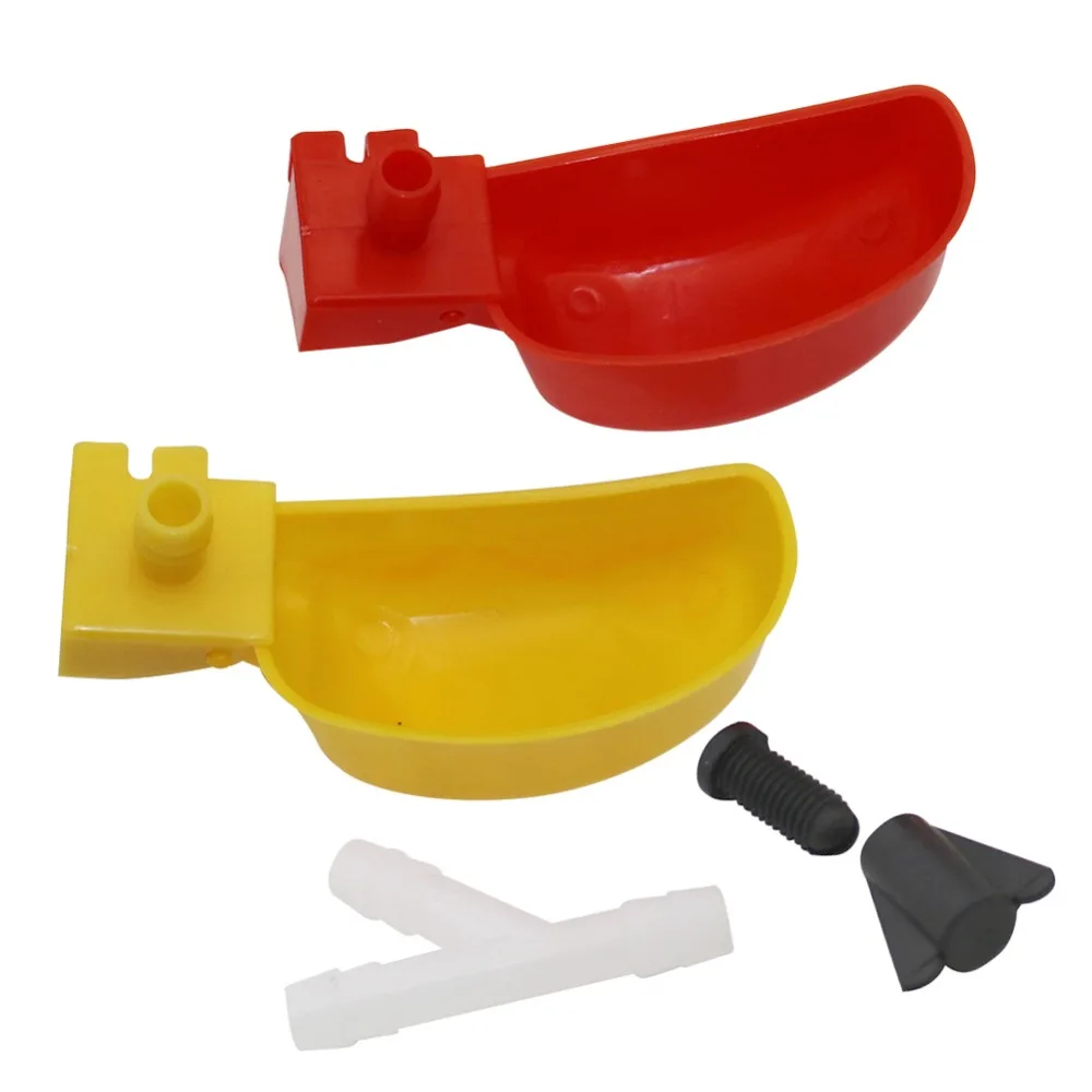 50 Pcs Poultry Feeding Supplies Quail Water Drinking Bowl Chicken Quail Pigeon Bird Suspension Drinking Fountain