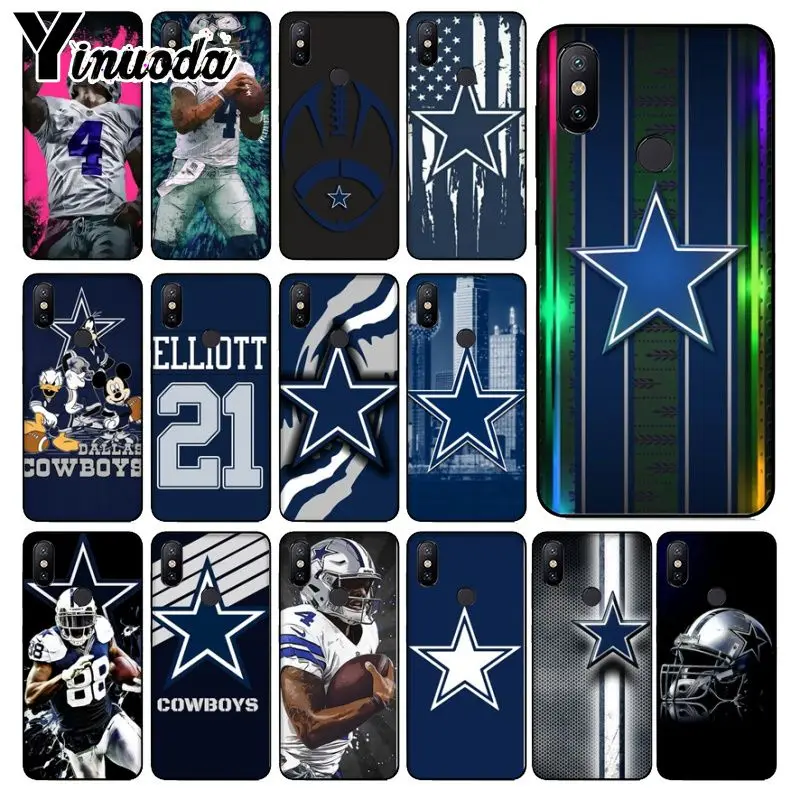 

Yinuoda Dallas Cowboys Colorful Cute Phone Accessories Case for Redmi 5 plus Note 5 Xuiaomi Mi 8 8SE 6 MIX 2 2S Mobile Cases