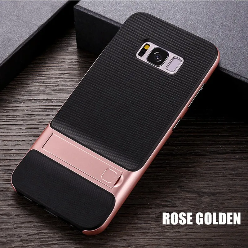 QINUO-Hard-PC-Frame-TPU-Case-For-Samsung-S8-S9-Plus-Cover-Hybrid-TPU-PC-Stand (8)