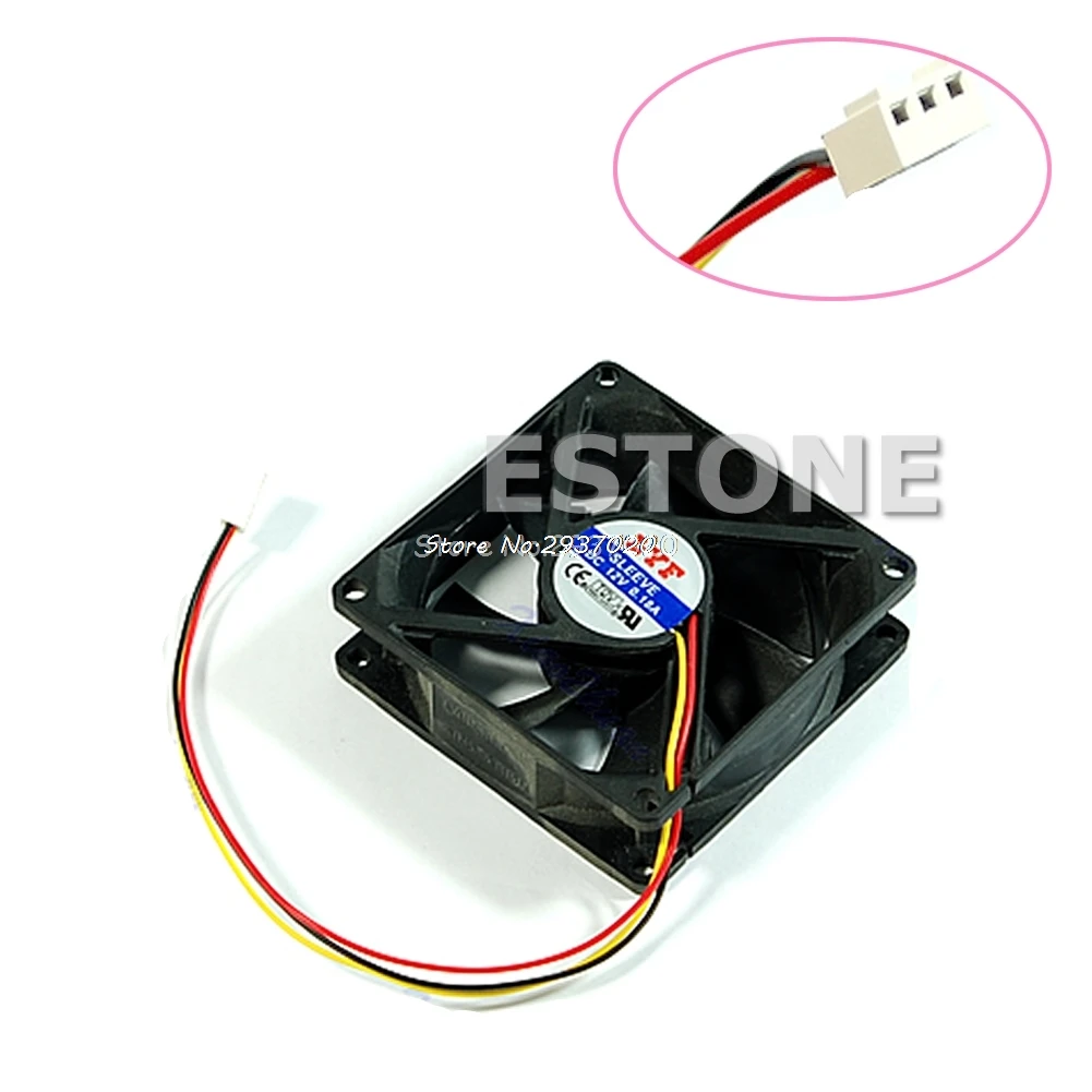 

3 Pin 80mm 25mm Silent Cooler Case Fan Heatsink Cooling Radiator Computer PC CPU D14