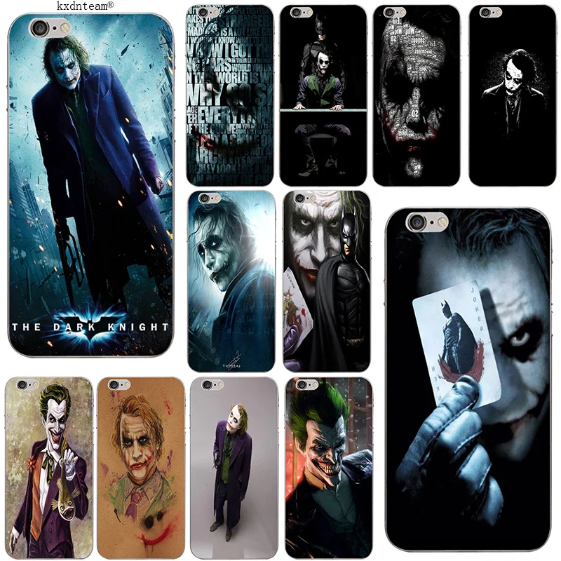 

The Dark Knight Joker Silicone Soft TPU Phone Cases Slim Transparent Cover for iPhone 8 7 6 6S Plus X 5 5S SE 5C 4 Shell Coque