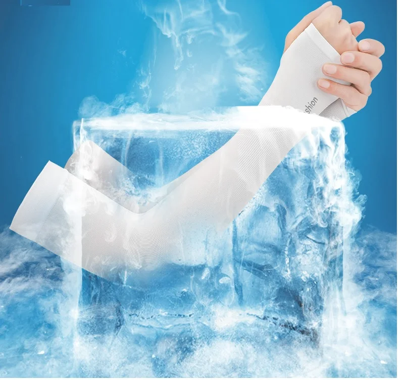 

Breathable Ice Silk Sunscreen Cuff Male Ms Summer Riding Cool Sleeves Outdoor Sports Running Arm Sleeves UV Protection Sleeve