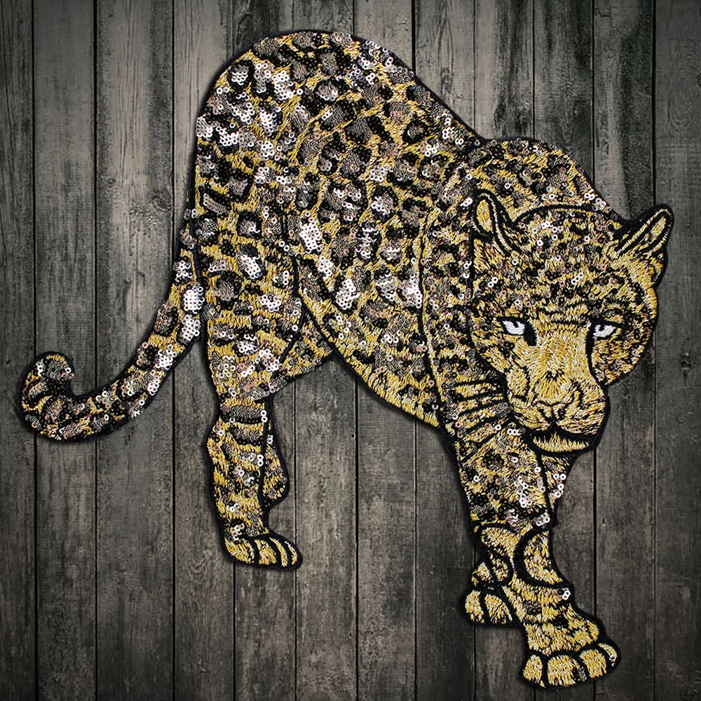 

1Pcs Cool Big Tiger Embroidered Patch Applique Iron on Applique Patches for Clothes DIY Fashion Clothes Bags