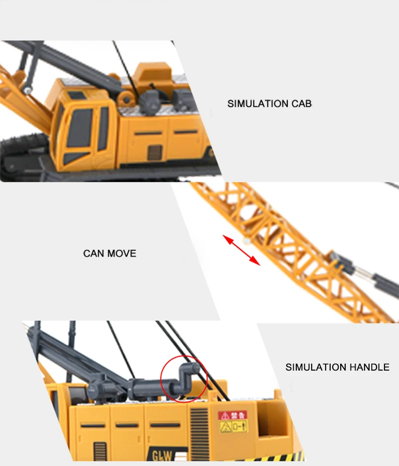 Кран гусеничная башня ABS пластик инженерный кабель экскаватор модель 1/55 Деррик висячая башня Коллекция подарок для детей игрушки для мальчиков