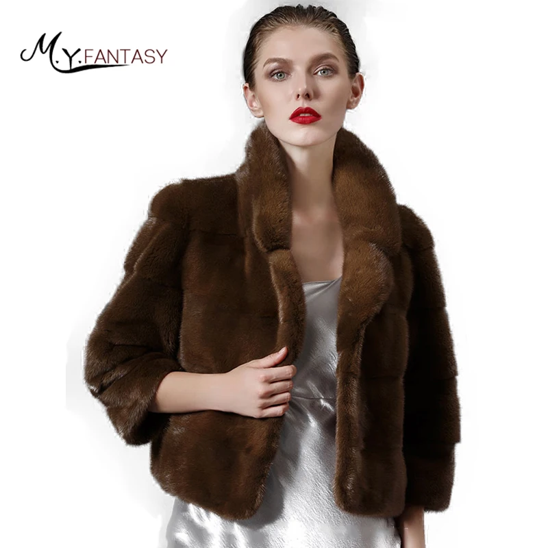 M Col Réel S Office D'hiver De Court camel Fansty Mandarin Manteau Mince Femmes Y Perte Pelt Lady Vison Clair Beige 2019 Plissée gris Fourrure Complet pqzrpR7n