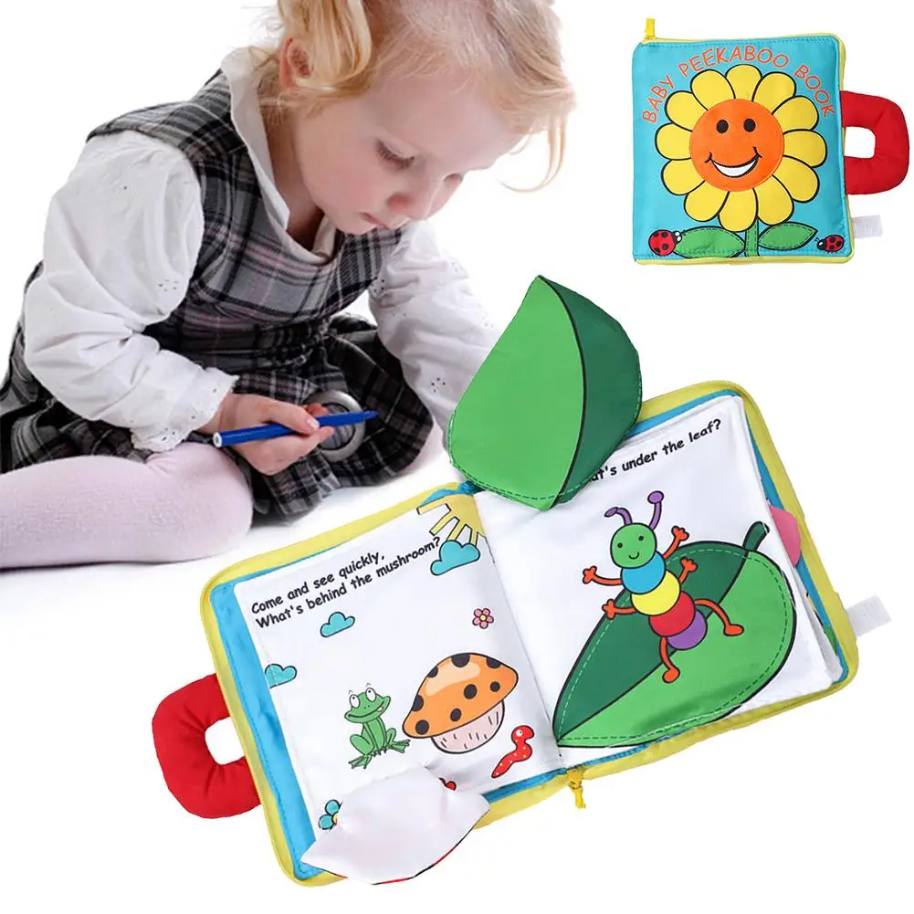 Livro de Pano do Bebê do Miúdo Carrinho de Cognição Desenvolvimento da Educação Novo da Chegada Squeak Brinquedo Bonito Macio Infantil Precoce Livro 11 Computers & Electronics