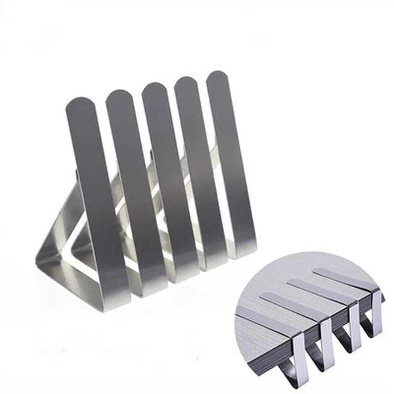 

New 4pcs / Set Clip Tablecloth Stainless Steel Adjustable Table Cover Home Wedding Party Picnic Holder Clamp Tools Shirt Folder