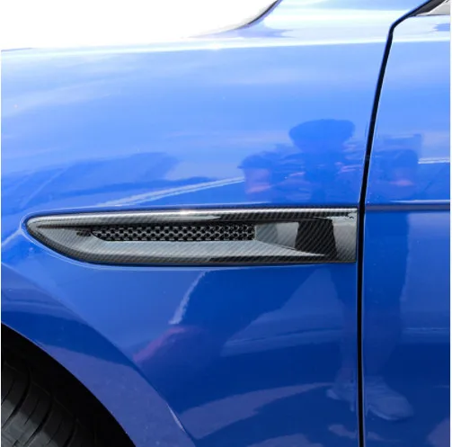 Углеродное волокно стиль автомобиля боковое крыло накладка 3D наклейка для Jaguar XE F