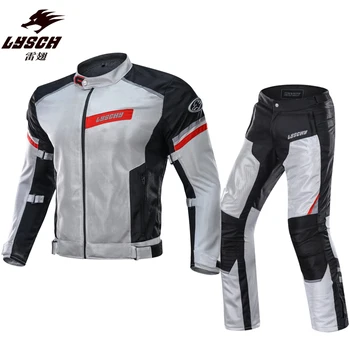 

LYSCHY Motorcycle Jacket & Pants Waterproof Motocross Riding Jacket Mesh Breathable Professional Jacket Moto Suit Jaqueta XXXL