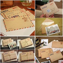 10 Uds sobres Vintage de papel Kraft Mini sobres de boda sobre de invitación regalo de oficina estacionario suministros 9,6*7,3 cm