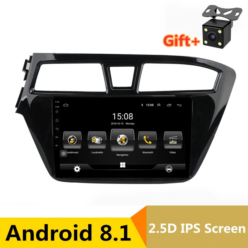 

9" Android 8.1 Car DVD Video Player GPS For HYUNDAI I20 2014 2015 2016 2017 2018 car radio stereo navigation bluetooth wifi