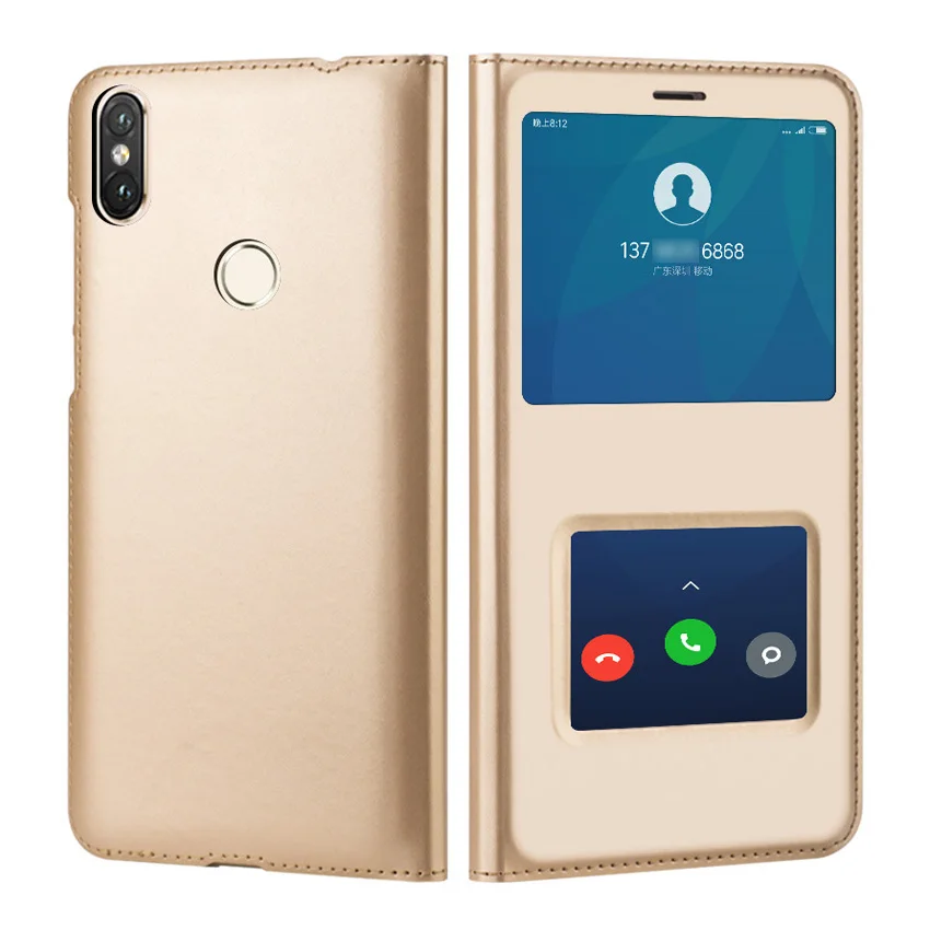 Откидной кожаный чехол для Xiaomi mi A2 6X A 2 6 X Xio Xao противоударный защитный с