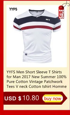 Летняя Новинка Yyfs футболки для мужчин С короткими рукавами натуральный хлопок Футболки с v-образным вырезом хлопковая Футболка высокого качества M-4XL Camisa