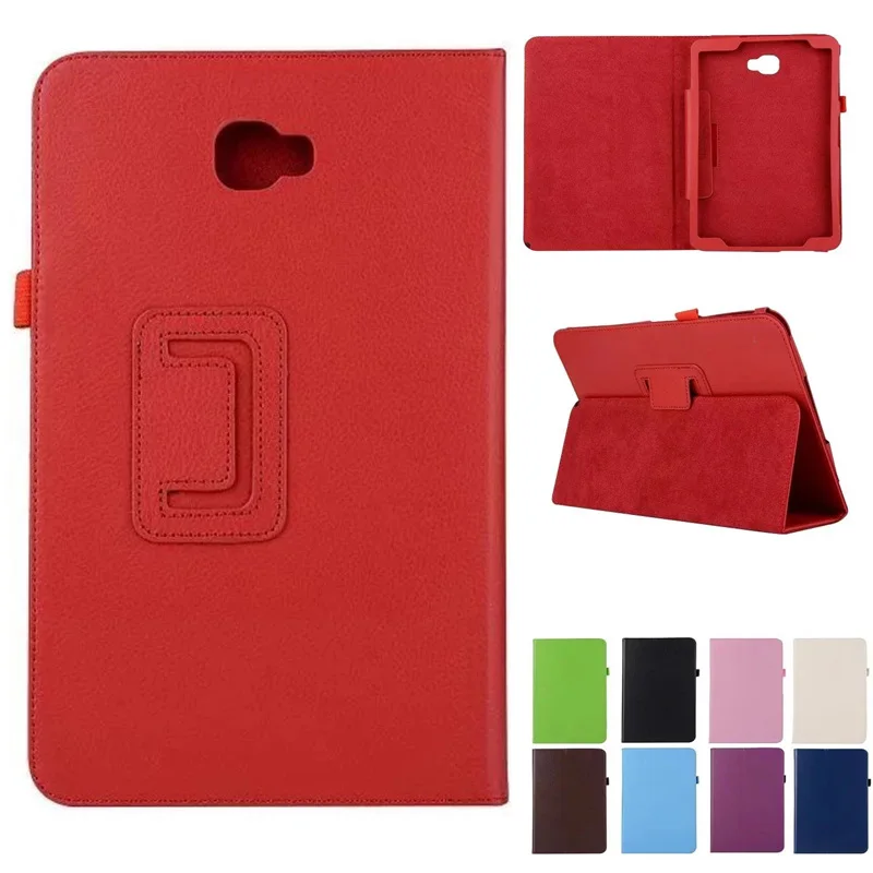 

Slim Folding Flip Cover Stand PU Leather Case for Samsung Galaxy Tab A A6 10.1 2016 T585 T580 SM-T580 T580N Funda Cases