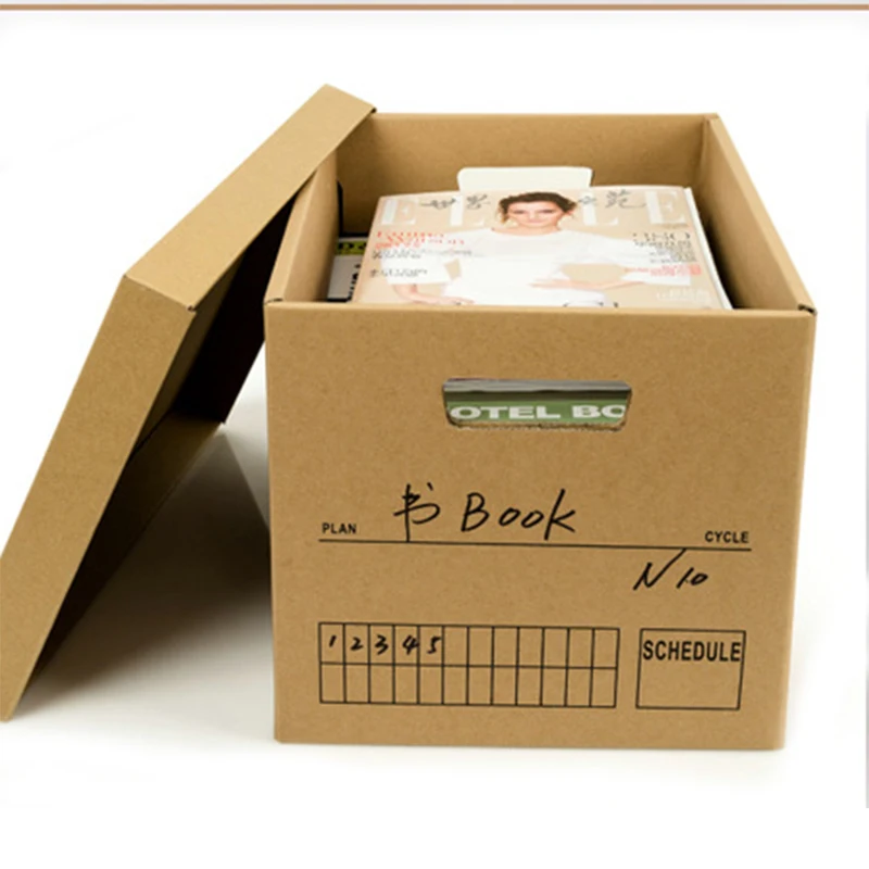 Бытовая коробка для хранения, коробка для хранения с крышкой для журнальных книг, файлов, игрушек, косметики, бесленточная сборка, удобные ручки для переноски