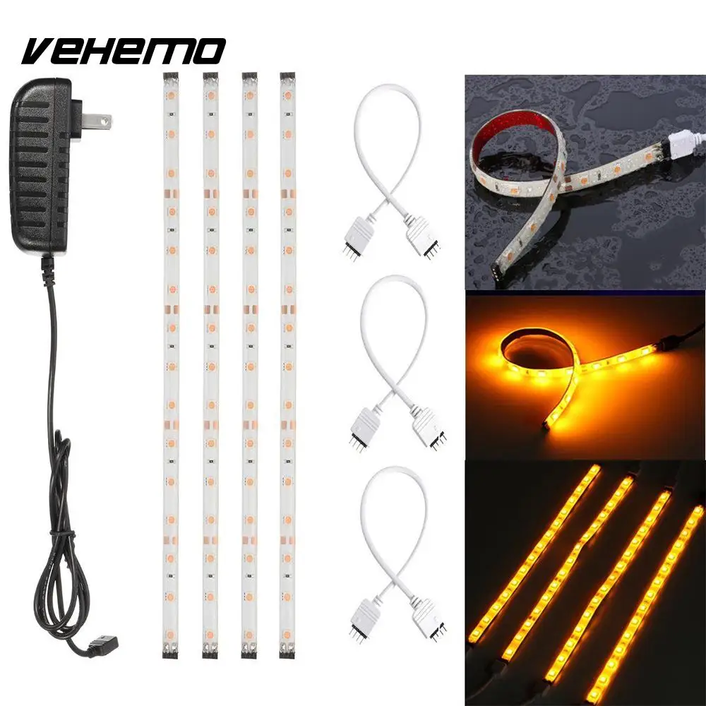 Vehemo Водонепроницаемый СВЕТОДИОДНАЯ лента SMD 5050 кухня освещения ванной аксессуар Великобритания Plug