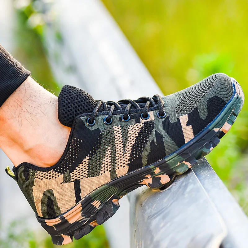 pink camo steel toe boots