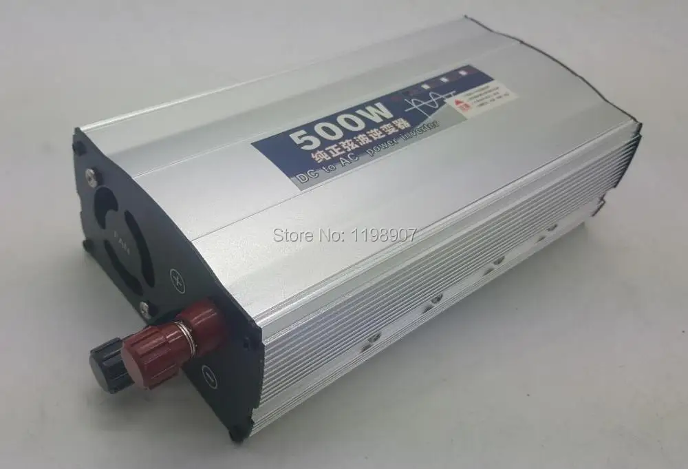 

DHL Fedex free shipping surge power 1000w Solar Inverter 500Watt 12/24/48VDC to 110/220VAC 500W Rated Pure Sine Wave Inverter