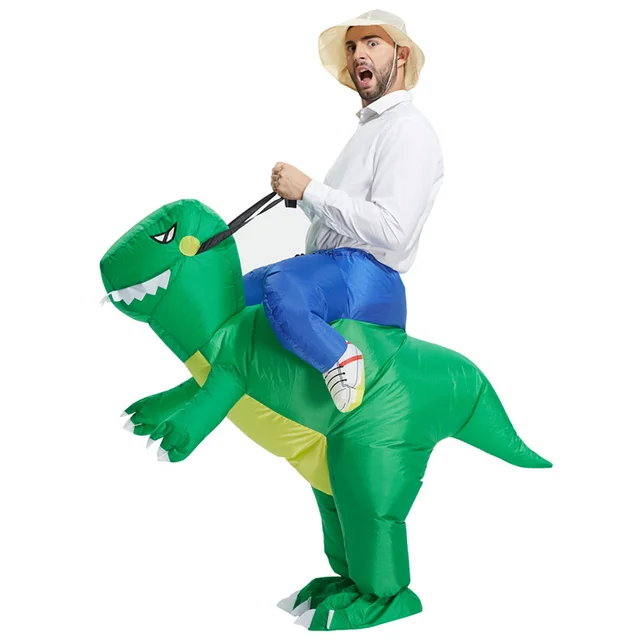 Carnival unisex Dinosaur Cowboy Inflatable Costumes Funny Party Dress