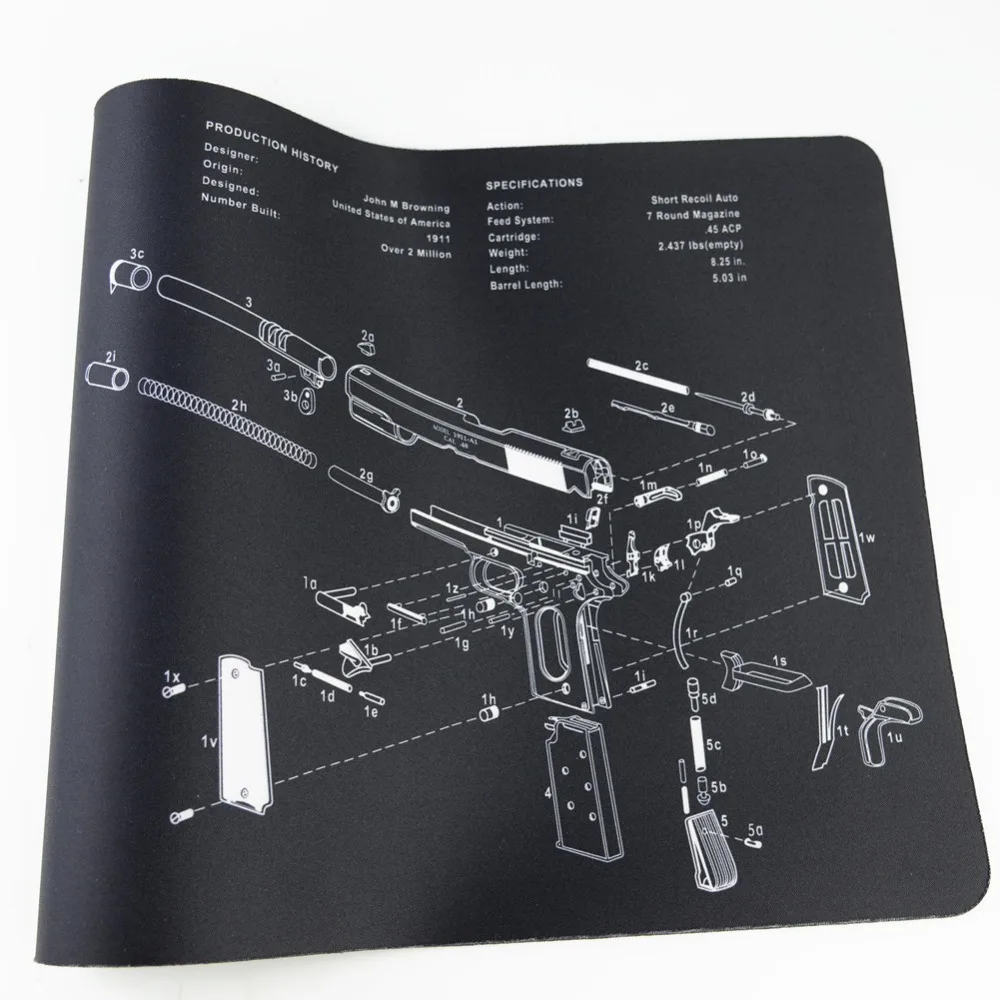 Большой чистящий коврик для ружья AR15 AK47 Glock 1911 SIG винтовка пистолет оружейный оружейник разборка ремонт набор инструментов для сборки скамьи колодки
