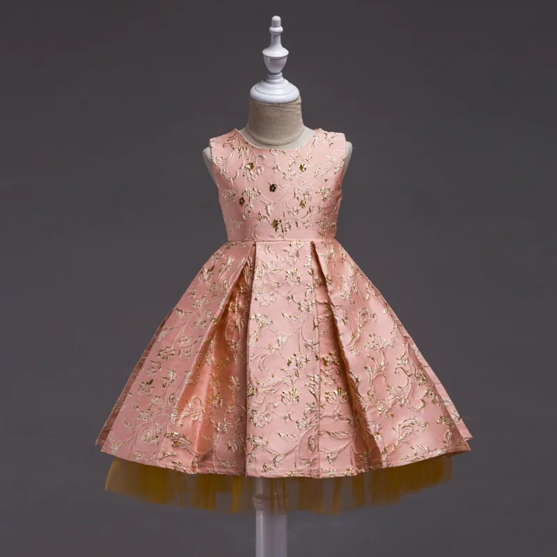 

Fashion Baby Party Dress Floral Girl Princess Comfort Dresses Costume Clothes Embroidered Wedding Dresses Cute Dresses
