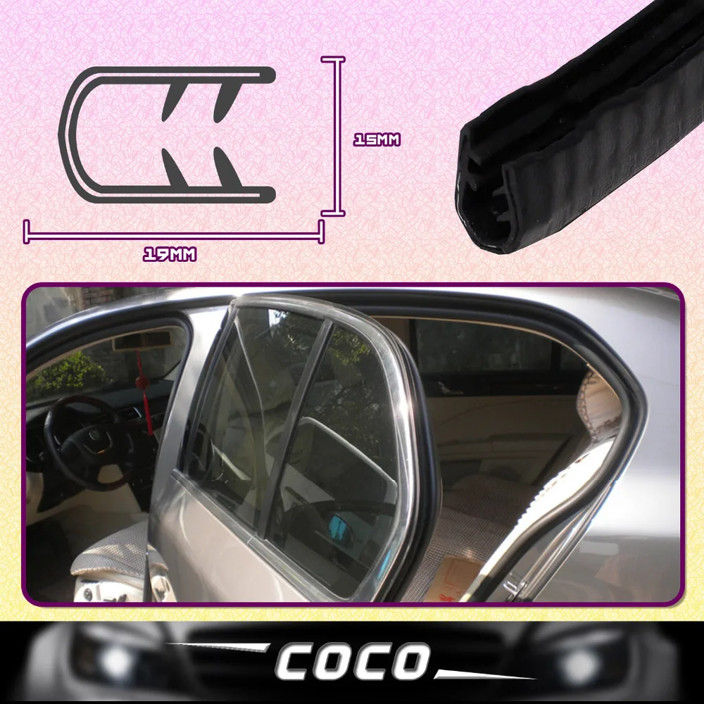 

#10 Rubber Edge Trim Seal Protector Guard Strip Car Wheatherstrip anti-noise Van Boat Truck Caravan - Door Bonnet Boot