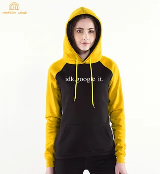 

I Don't Know -Google It Adult Women's Hoodies 2020 Spring Autumn Sweatshirts Women Raglan Hoodie K-pop Long Sleeve Hooded S-XXL