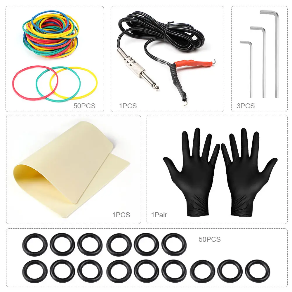 Conjunto de 14 Solong Tatuagem Completa Kits Metralhadora Iniciante Tintas Agulha Apertos pé Pétala Fonte Alimentação Tk203-10 2 13 pé pétala fonte alimentação TK203-10