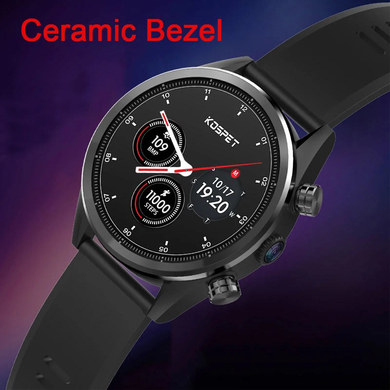 KOSPET Hope 3 ГБ 32 ГБ Bluetooth Android 7.1.1 1,3" 4G smartwatch мужские IP67 водонепроницаемые MT6739 камера бизнес Интеллектуальный браслет телефон