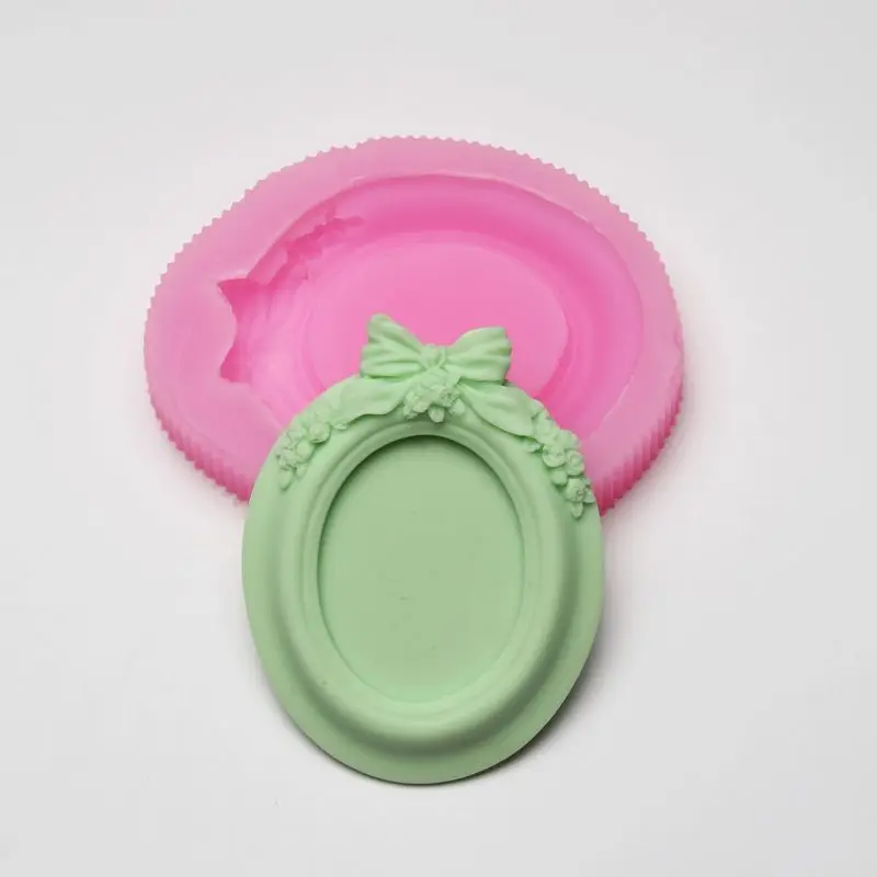 Mirror Frame silicone mould for soft candy craft chocolate cake decorating Hand Soap Making Mold