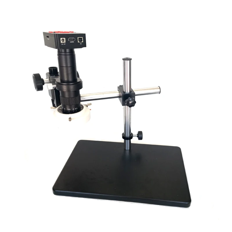 

21MP 1080P HDMI Soldering digital video USB Microscope Camera Magnifier zoom 180X 300X C-Mount lens Dual arm support microscope