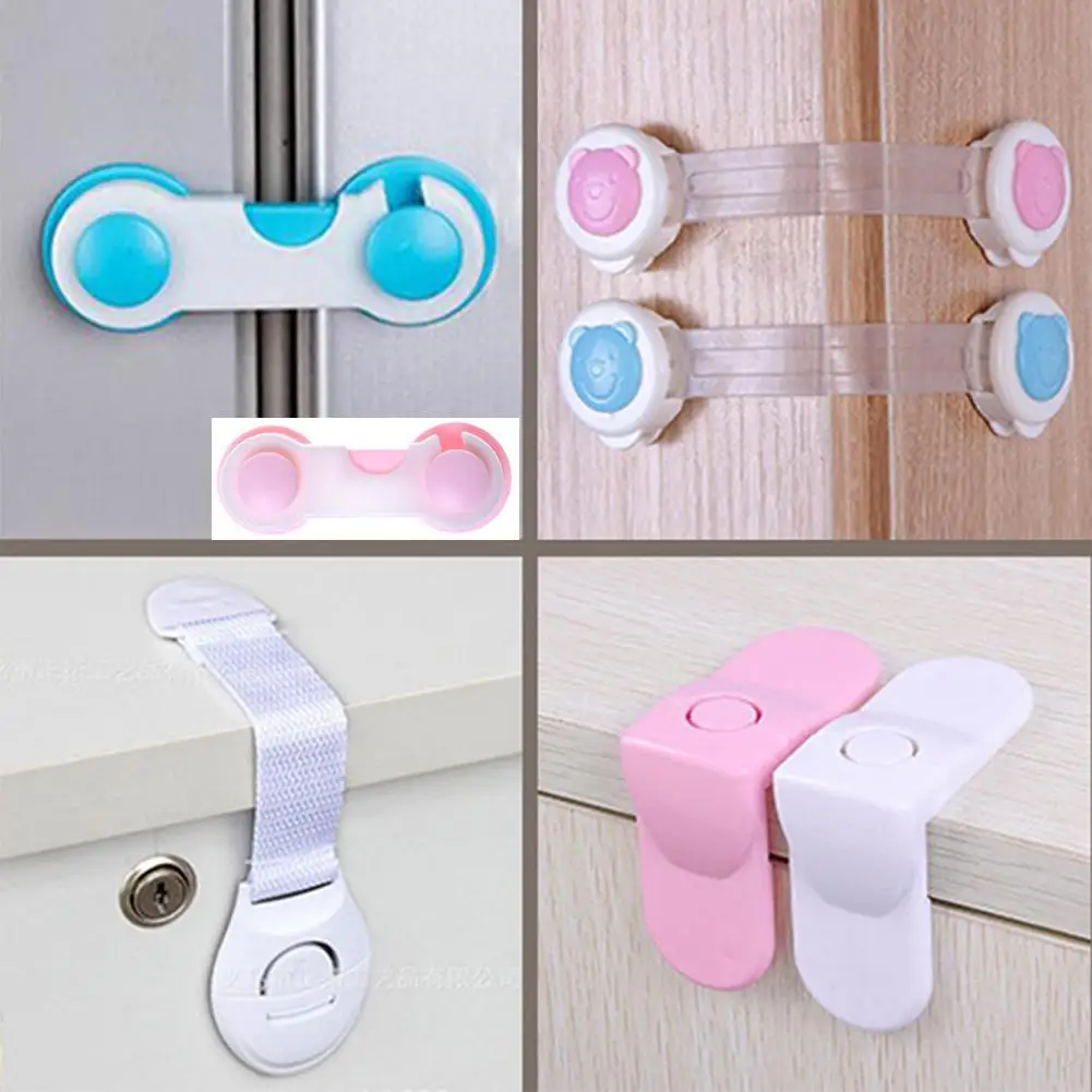 

2 pcs/set Extended Multi-function Child Safety Lock Drawer Refrigerator Lock Clip Hand Baby Safety Lock Plastic Door Cabinet