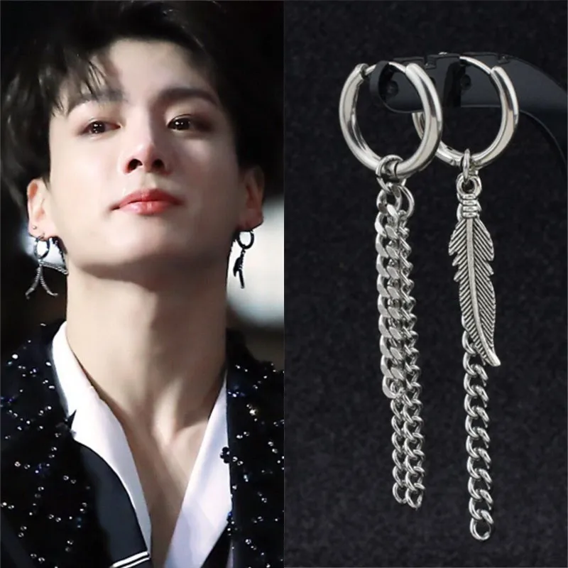 KPOP DNA Корейская звезда V 1 пара Bangtan Boys альбом JIMIN серьги гвоздики в виде крыльев