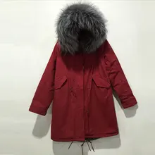 Длинная стильная модная Mr& Женская одежда, серая меховая внутренняя Мужская одежда, красная парка, зимняя женская и мужская куртка, DHL